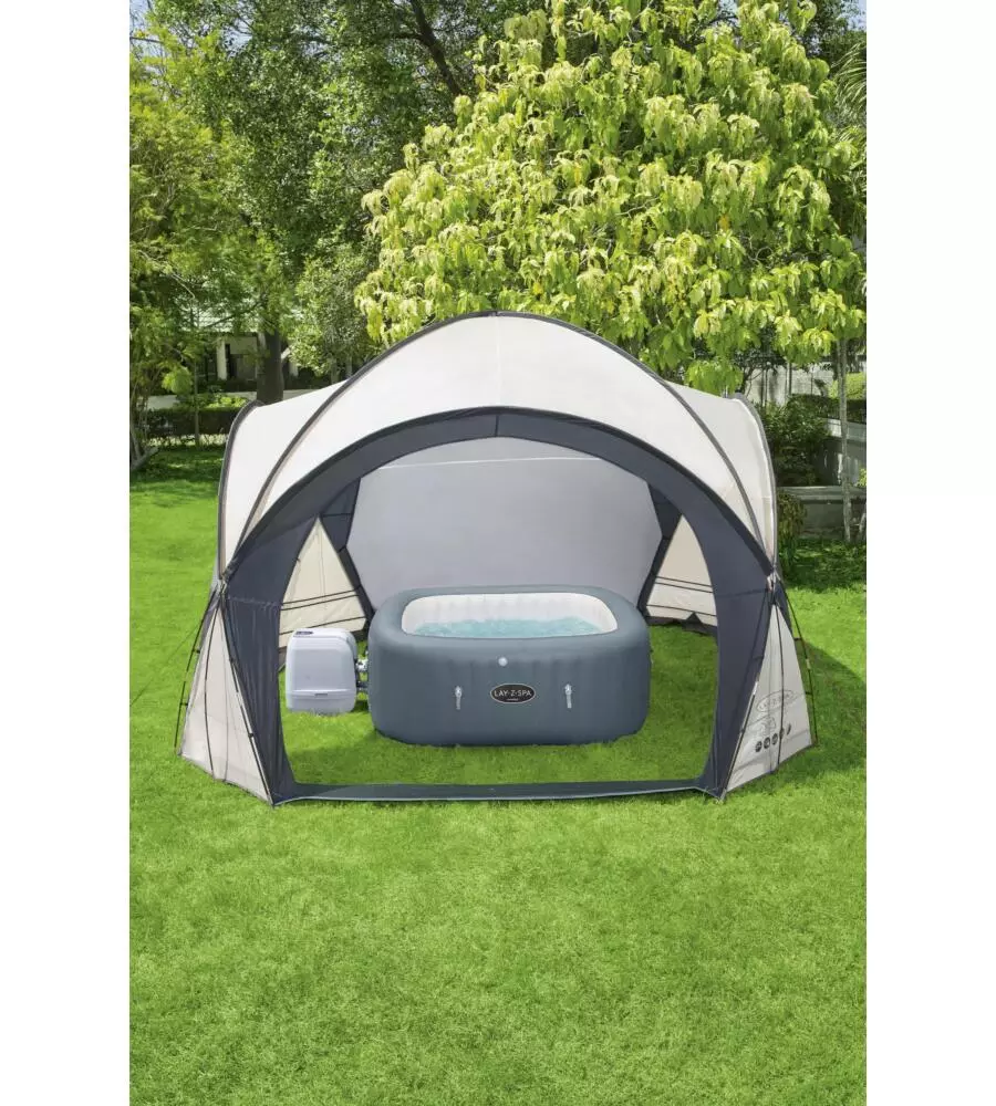COPERTURA A GAZEBO PER PISCINA IDROMASSAGGIO LAY-Z-SPA BESTWAY 390X390X255 CM - COD. 30605